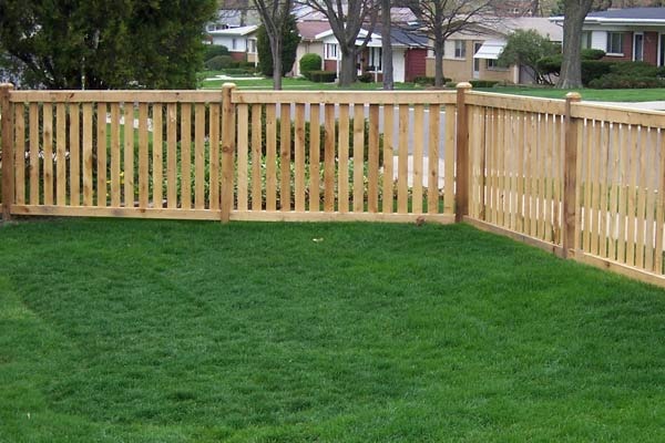 Fence and finished lawn